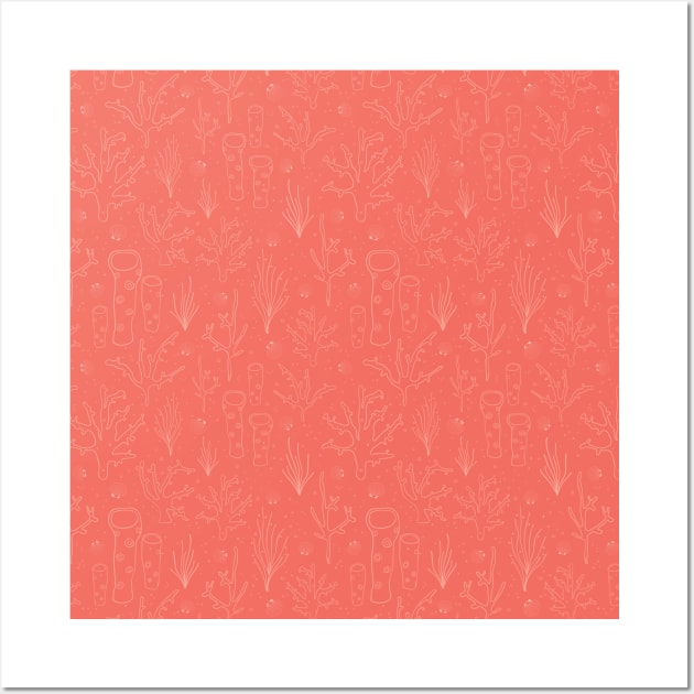 Tropical Coral Reef Orange Wall Art by Sandra Hutter Designs